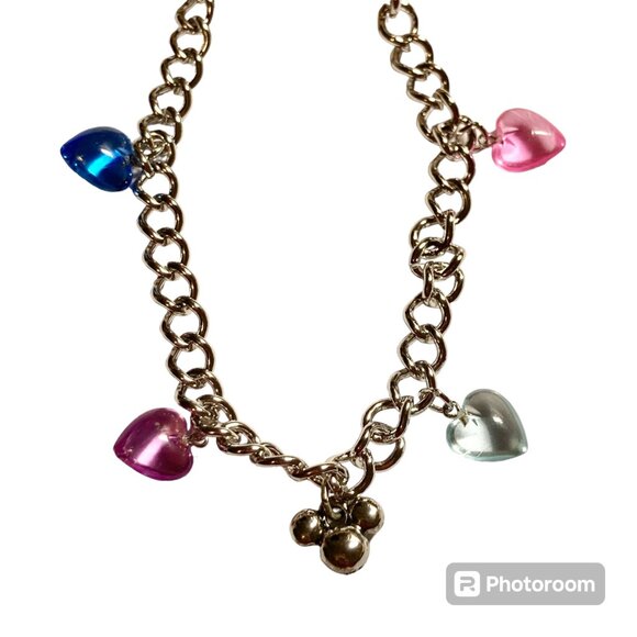 Vintage Disney Mickey Mouse Ears Charm Bracelet Disneyana Starter Silver Tone - Picture 2 of 13